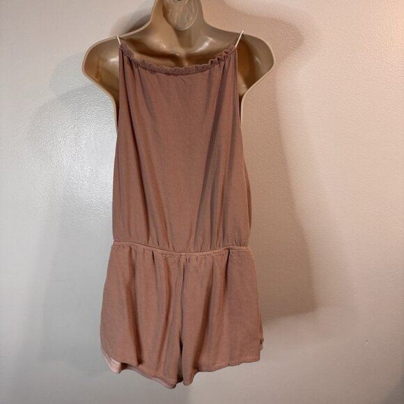 Lulus Romper L Barcelona Beauty Blush Pink Embroidered Floral Tassel Boho Beach - Picture 8 of 11